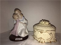 Paul Sebastian figurine and jewelry box