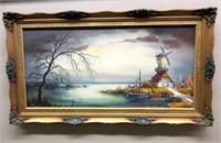 Early Oil on Canvas Landscape Painting- Signed