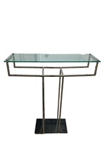 Glass & Chrome Display or Entryway Table