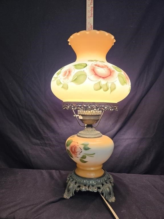 Antique Victorian Hurricane Parlor Lamp