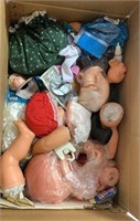 Lot of doll body parts