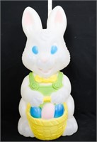 Vntg 16in Easter bunny blow mold w/ basket no cord
