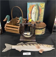 Big Mouth Billy Bass, Duck Basket, Fish Sign.