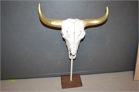 Resin Cow Skull Stand