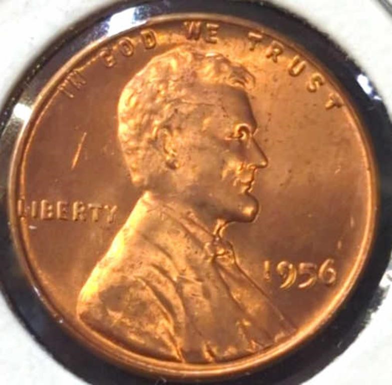 Uncirculated 1956 Lincoln wheat penny