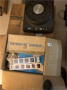 Projector & 2 boxes of slides