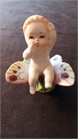 3" Figural Christ Bulb & 4" Bisque "Kewpie"