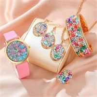 6PCS Set Luxury Watch & Jewelry set