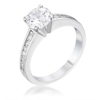 Sparkling 1.75ct White Sapphire Channel Set Ring