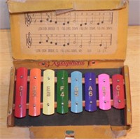 1950's Portable Xylophone Toy, Orig Box