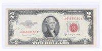 1953 US $2 RED SEAL BANK NOTE