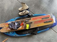 KNEE BOARD WOODEN WATER SKIS AND ROLLER SKATES
