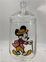 Vintage Mickey Mouse glass jar