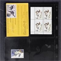 US Stamps Small Duck Stamp Group plate block of 19