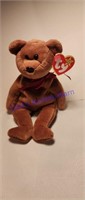 Teddy 1995 Ty Beanie Baby Brown Teddy Bear Beanie