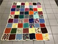 Colorful Afgan Quilt Block Blanket
