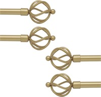 KNOBWELL Gold Curtain Rod - 4 Pack
