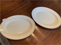 MIKASA IVORY CHINA SERVING PLATTERS, ONE WITH