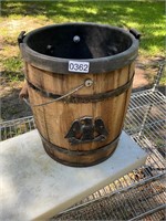 Wooden eagle decor bucket- ice cream bucket