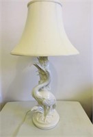 Ceramic Crane Table Lamp 32"T