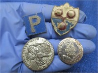 4 nazi germany military metal pins