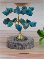 CHRYSOCOLLA TREE ROCK STONE LAPIDARY SPECIMEN