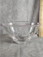 LENOX "GIFT OF KNOWLEDGE" PINK TINTED CRYSTAL BOWL