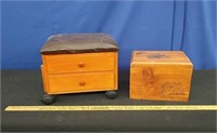 2 Drawer Box with Lid, Keepsake Box with Lid