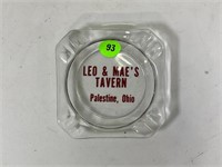 LEO & MAE'S TAVERN PALESTINE OHIO ASHTRAY