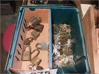Padlocks/keys in bin