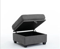 $222 - Toxi Upholstered Storage Ottoman Grey