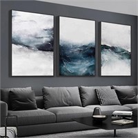 ARTKN Abstract Wall Art 3 Piece Large Framed Canva