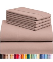 New LuxClub 6 PC Queen Sheet Set, Breathable