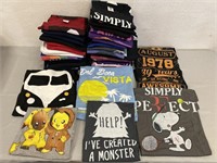 40 Various Print T-Shirts Size Large