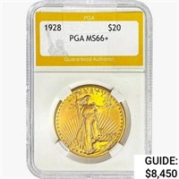 1928 $20 Gold Double Eagle PGA MS66+