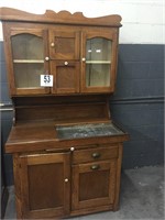Early Oak Hoosier Style Kitchen Cabinet