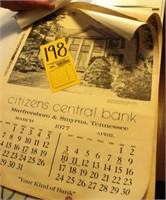 2 1977 Citizens Central Bank calendars