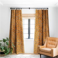 Sharon Turner Bike Wheels Amber Blackout Curtain