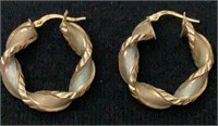 Pair of 10k gold hoop earrings