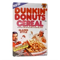 Dunkin' Donuts Cereal Cereal box cover tin, 8x12,