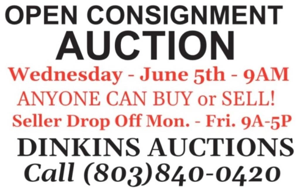 OPEN CONSIGNMENT AUCTION - 6/5/24 - 9AM