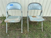 (2 PCS) FOLDING METAL CHAIRS FROM FW COLISEUM