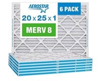 Aerostar 20x25x1 MERV 8 Pleated Air Filter, AC