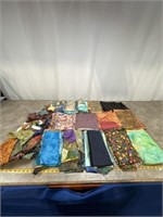 Assortment of higher end fabric with miscellaneous