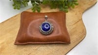 .925 Sterling Silver and Blue Lapis Gemstone