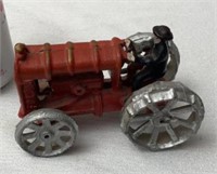 Cast Iron Red International Tractor toy
