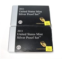 2- 2011 Silver Proof sets