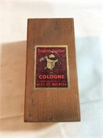 Old English cologne box wooden box only