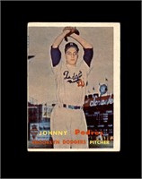 1957 Topps #277 Johnny Podres VG to VG-EX+