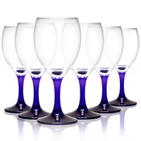 TableTop King Colored Wine Glasses Set of 6 - Colo
